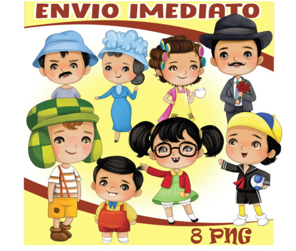 Kit Digital Chaves Cute Aquarela