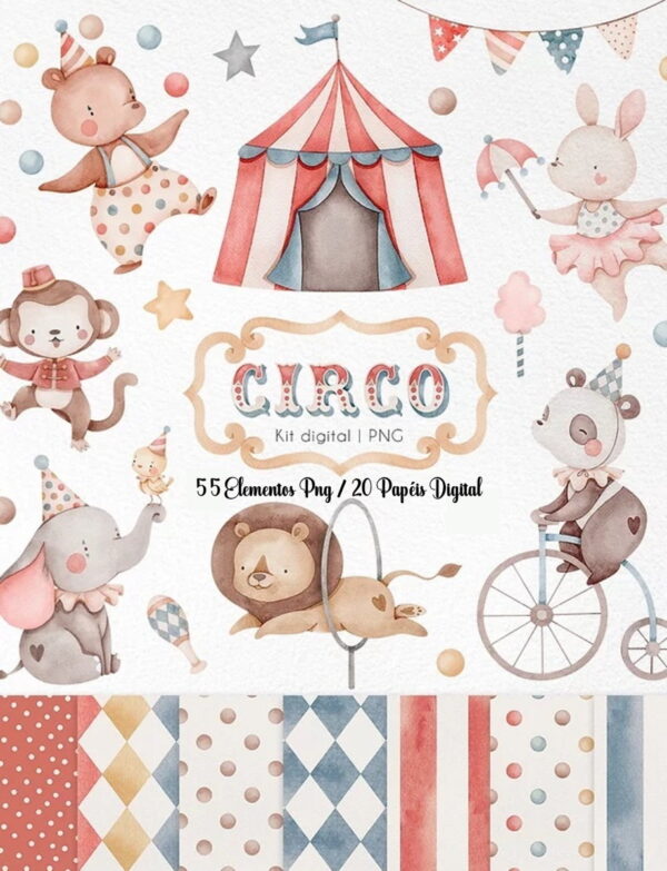 Kit Digital - Circo Aquarela