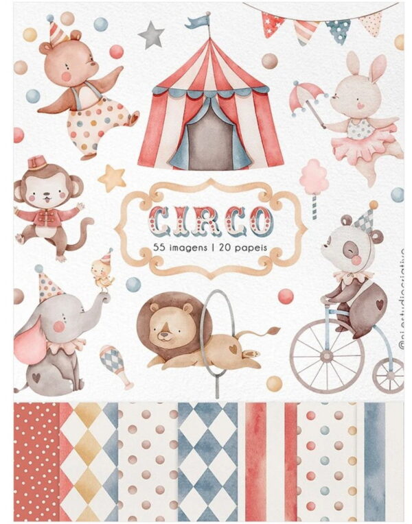 Kit Digital Circo Aquarela