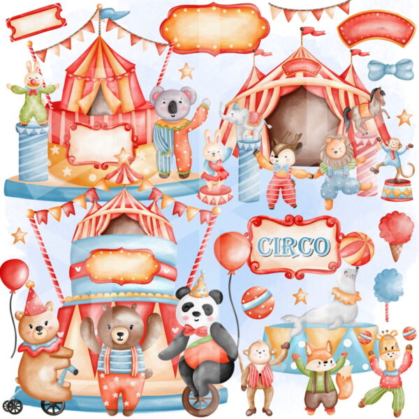 Kit Digital Circo Aquarela