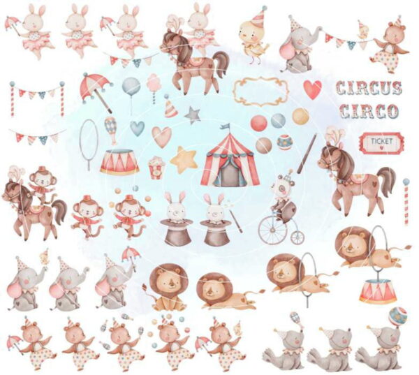 Kit Digital - Circo Aquarela (cod. 0266) - Imagem 2
