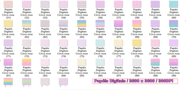 Kit Digital Circo Aquarela Menina - Image 4