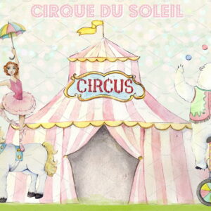 KIT DIGITAL CIRCO AQUARELA VINTAGE