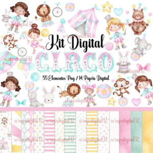 Kit Digital - Circo Candy Colors