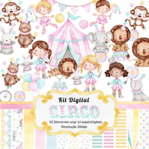 Kit Digital Circo Rosa Aquarela (22)