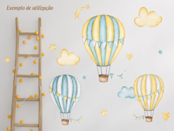 Kit Digital Clipart Céu de Balões em Aquarela - 24 Pngs - Imagem 2