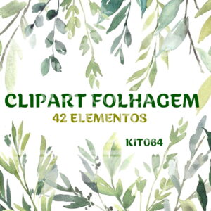 Kit Digital Clipart Folhagem