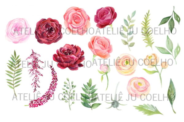 Kit Digital Clipart Marsala - Image 2