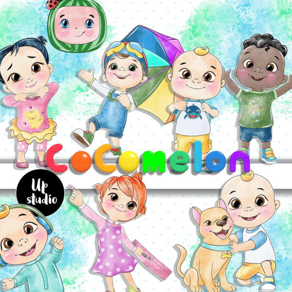 Kit Digital Cocomelon Aquarela 02