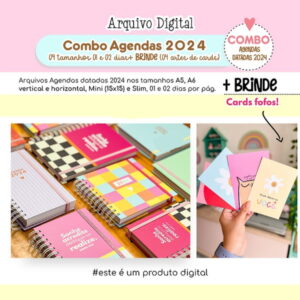 Kit Digital Combo Agendas Fofas 2024
