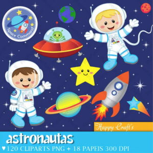 Kit Digital Combo Astronautas