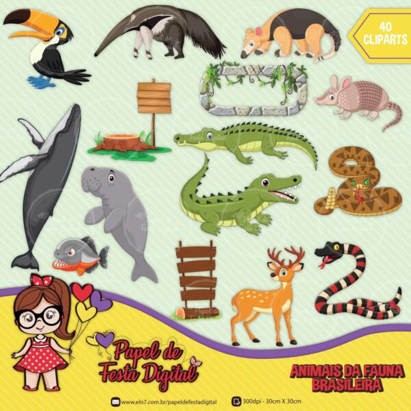 Kit Digital Completo Animais da Fauna Brasileira - Image 3
