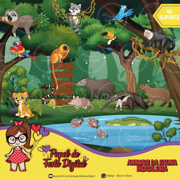 Kit Digital Completo Animais da Fauna Brasileira