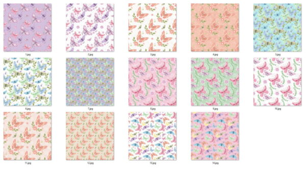 Kit Digital Borboleta Aquarela - Imagem 3
