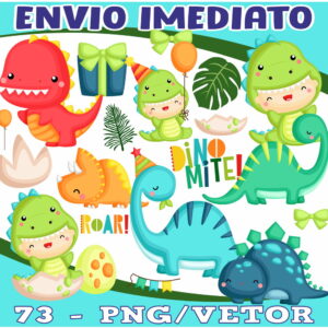 Kit Digital Dino Baby Cute