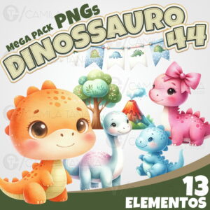 Kit Digital Dinossauro 44 (pague 1 Leve 3)