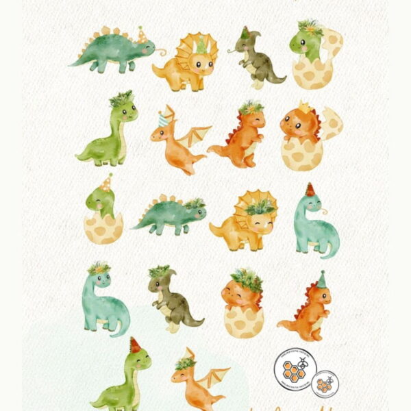 Kit Digital Dinossauro Aquarela Premium - Oh My Dino! - Imagem 3