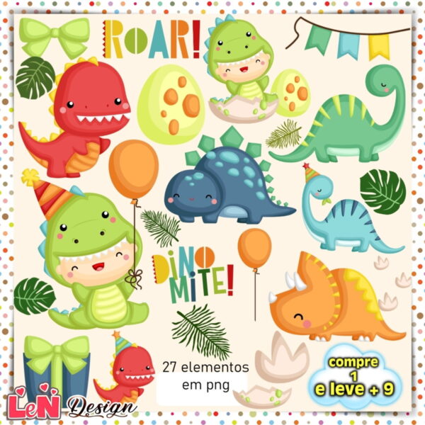 Kit Digital Dinossauro Baby