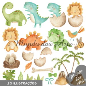 Kit Digital Dinossauro Baby + 2 Kits De Brinde!!!