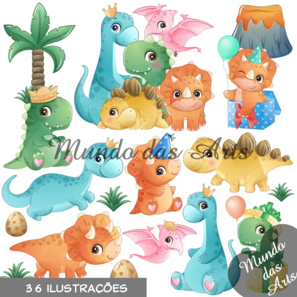 Kit Digital Dinossauro Baby + 2 Kits de Brinde!!!