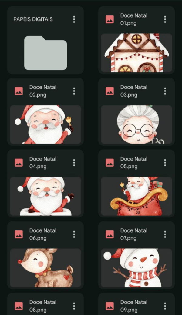 Kit Digital Doce Natal Aquarela/+20kits Grátis Cod:54n - Image 3