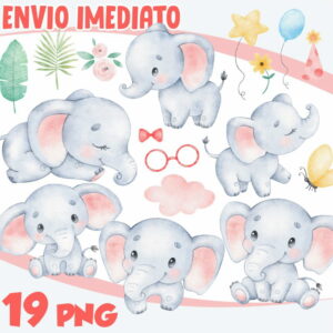 Kit Digital Elefantinhos Baby