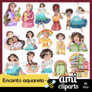 Kit Digital Encanto Aquarela #02