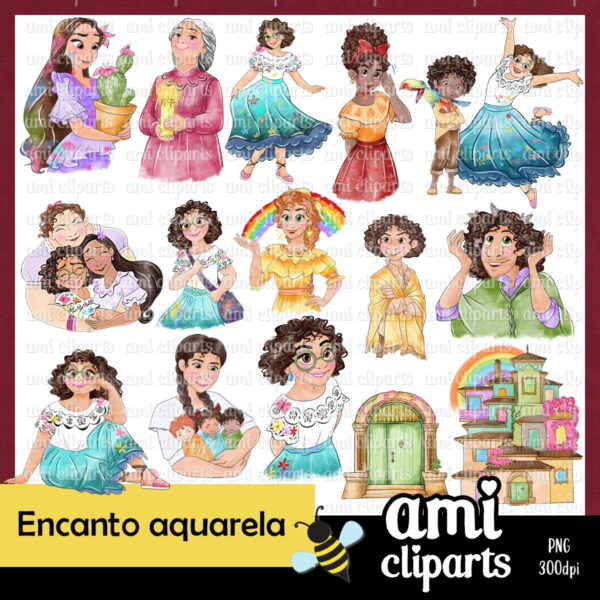 Kit Digital Encanto Aquarela #02