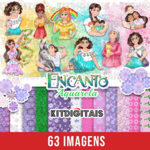 Kit Digital Encanto Aquarela