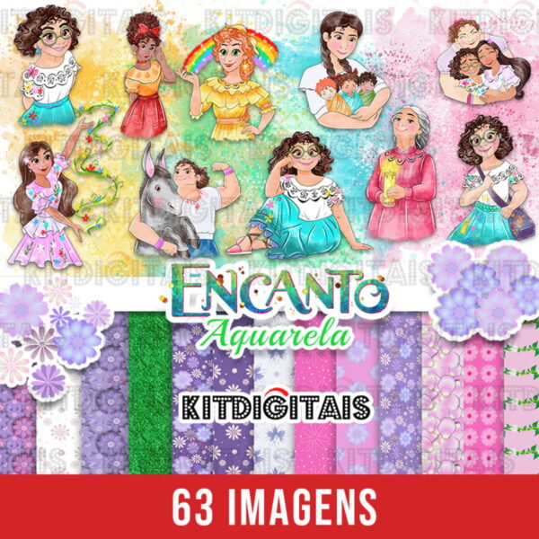 Kit Digital Encanto Aquarela