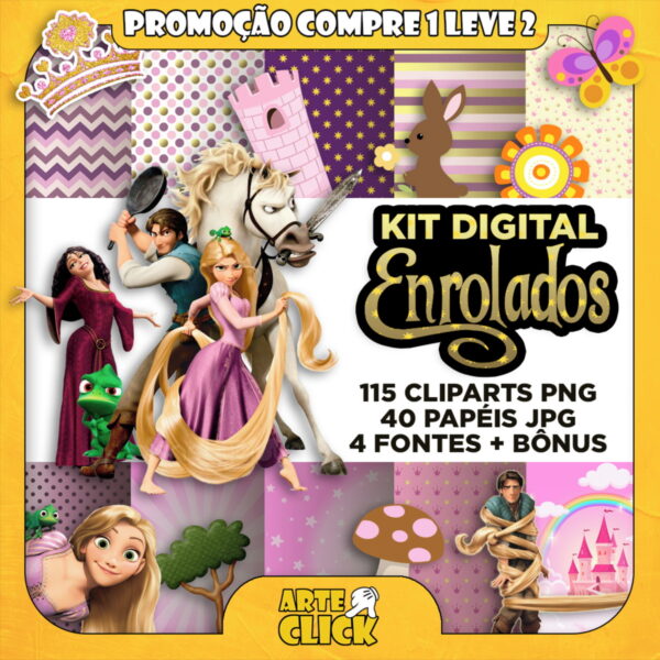 Kit Digital Enrolados (rapunzel)