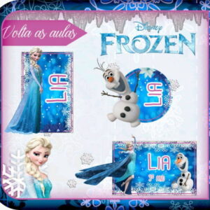 kit Digital Etiquetas escolares Frozen