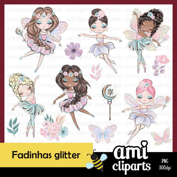 Kit Digital Fada Aquarela