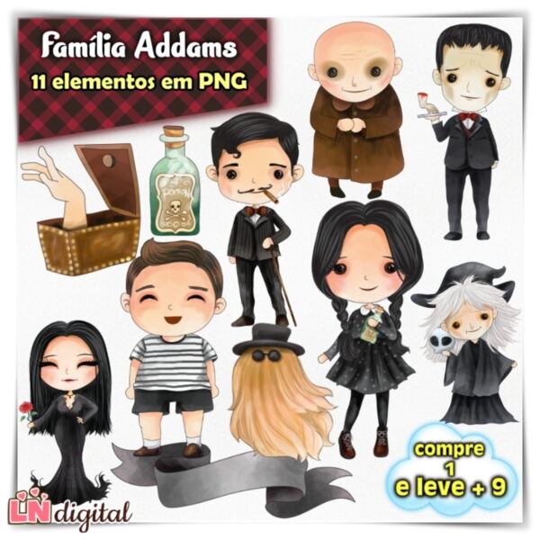 Kit Digital Família Addams