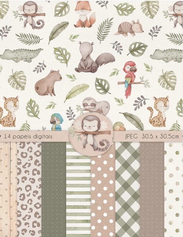 Kit Digital - Fauna Brasileira Aquarela - Imagem 3