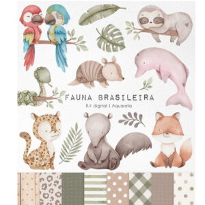 Kit Digital - Fauna Brasileira Aquarela