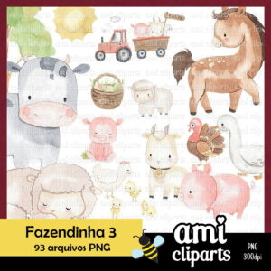 Kit Digital Fazendinha aquarela #03