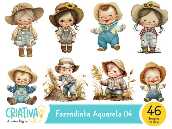 Kit Digital - Fazendinha Aquarela 04