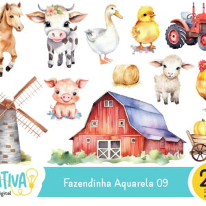 Kit Digital - Fazendinha Aquarela 09