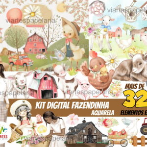 KIT DIGITAL FAZENDINHA AQUARELA 1
