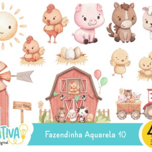 Kit Digital - Fazendinha Aquarela 10