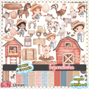 Kit Digital Fazendinha Aquarela #3