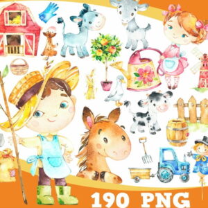Kit Digital Fazendinha Aquarela 750