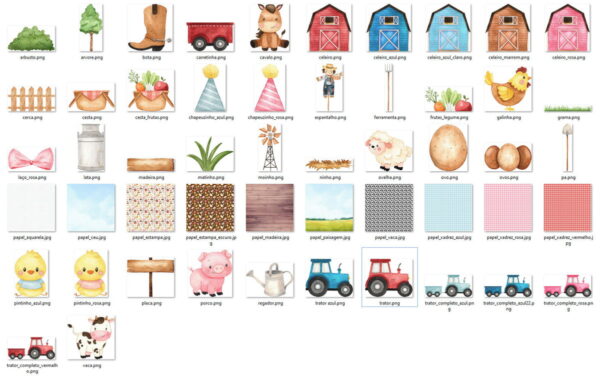 Kit Digital Fazendinha Aquarela - Imagem 2
