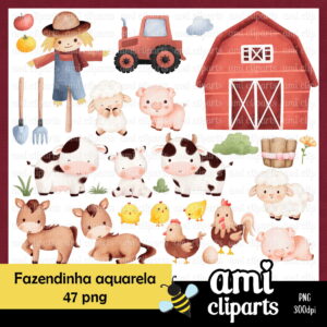 Kit Digital Fazendinha Aquarela