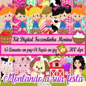 Kit Digital Fazendinha Menina