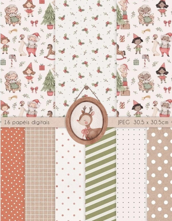 Kit Digital - Feliz Natal Aquarela - Image 3