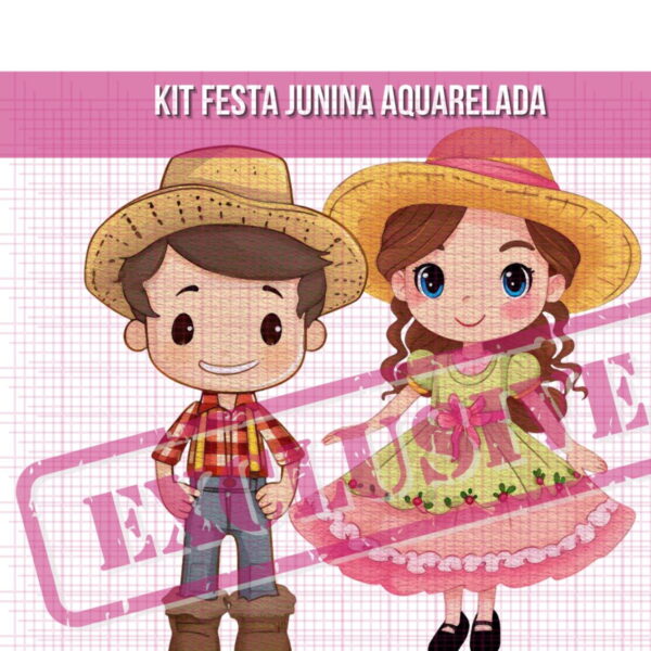Kit Digital Festa Junina Aquarela Exclusivo - Image 3