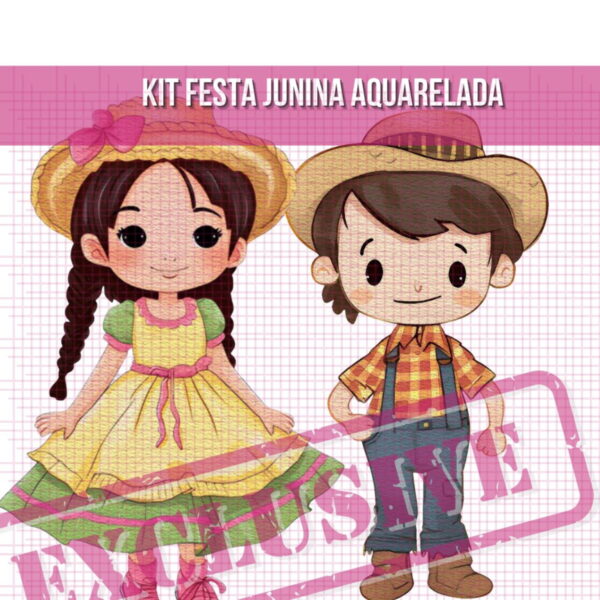 Kit Digital Festa Junina Aquarela Exclusivo - Image 2