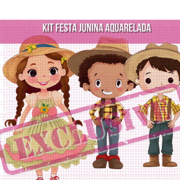 Kit Digital Festa Junina Aquarela Exclusivo - Image 4